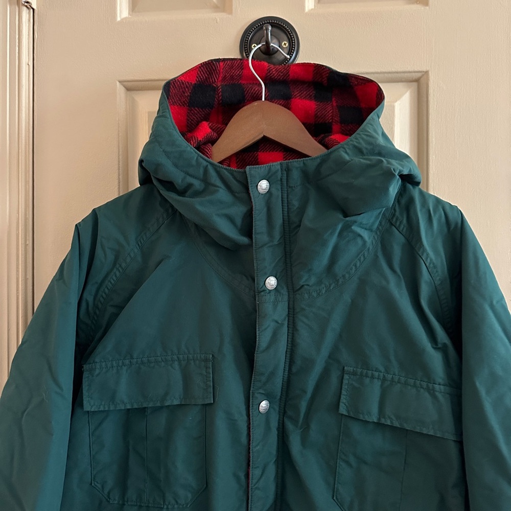 L.L. Bean Baxter State Parka Jacket Vintage Buffalo Plaid Wool Lining Men’s L